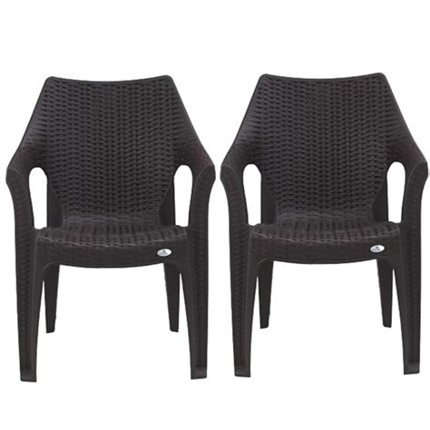 Lotus Business Plastic Chairs for Home, Outdoor & Garden (Set of 2 ...