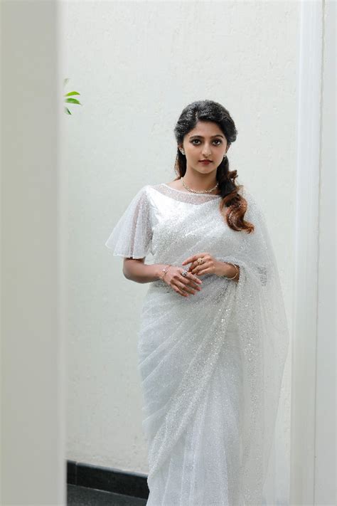 Signature Christian bridal Heavily Embellished Saree In Pearl White ...