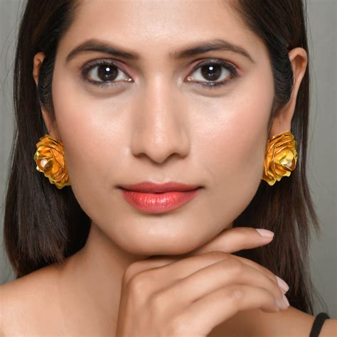 Buy Rose Studs Earrings Online | Shop Fusio – SHOPFUSIO