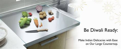 Buy Herrlich Homes 304 Stainless Steel Chopping Board with Lip for ...