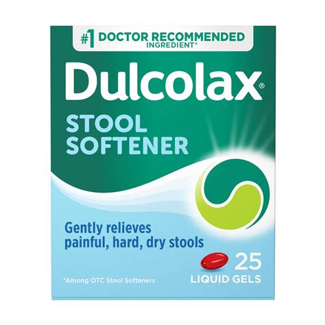 Buy Dulcolax Stool Softener Laxative Liquid Gel Capsules, 25 ct from ...
