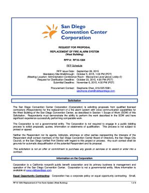Fillable Online REQUEST FOR PROPOSAL REPLACEMENT OF FIRE ALARM SYSTEM ...
