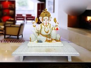 Vinayak K Indian Wooden Bajot Wooden Chowki with Handmade Oxidize ...