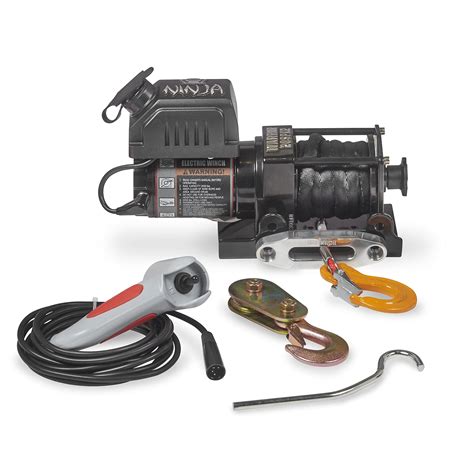 Warrior Winchesninja Electric Winch 2000lb 12v Wired Hand Control High ...