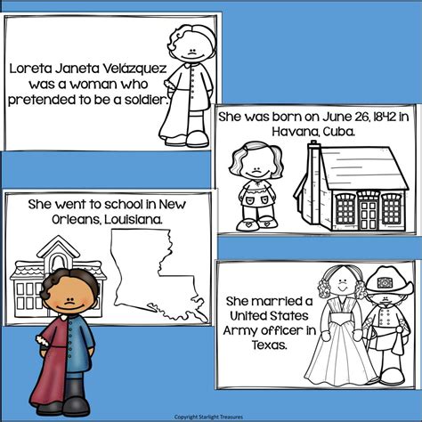 Loreta Janeta Velázquez Mini Book for Early Readers: Hispanic Heritage ...