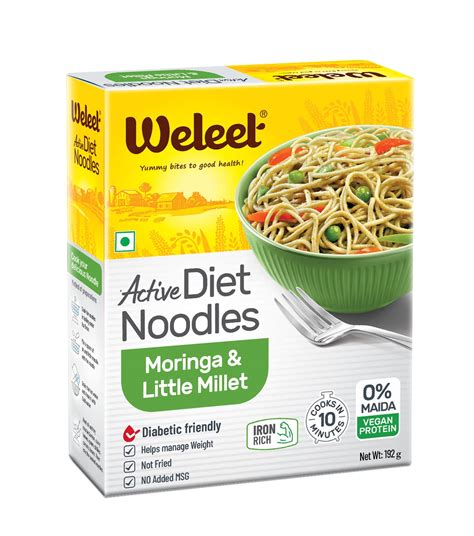 Weleet Active Diet Noodles Moringa & Little Millet, No Maida, No Added ...