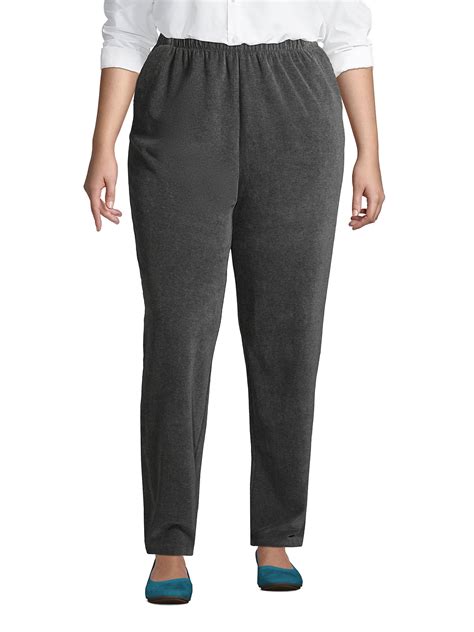 Lands' End Women's Plus Size Sport Knit High Rise Corduroy Elastic ...