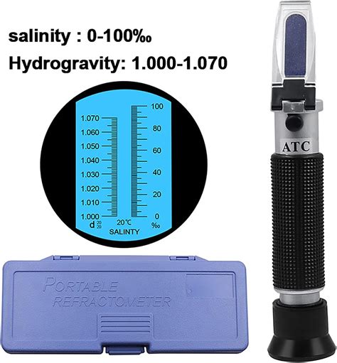 Buy Salinity Refractometer Salinometer Marine Specific Gravity Salinity ...