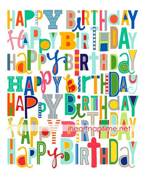 Free Happy Birthday Images Printable DIY Cards - Printables for Everyone