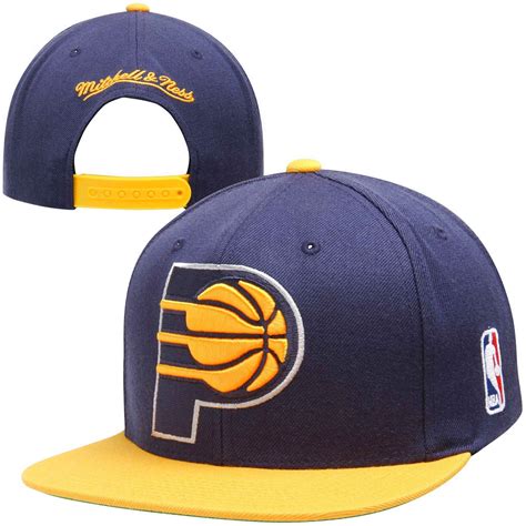 Mitchell & Ness Indiana Pacers XL Logo 2-Tone Snapback Adjustable Hat ...