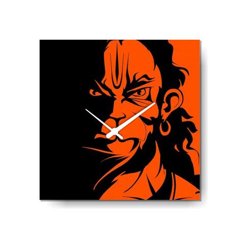 Buy TheYaYaCafe Yaya Cafe Superman Hanuman Canvas Wall Clock Religious ...