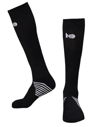 Mint & Oak Bamboo Compression Calf Socks For Men & Women, Black | Odour ...