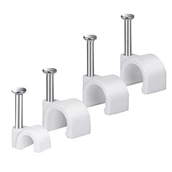 Cable Wire Clips 4mm 6mm 8mm 10mm (Pack of 200) Cable Management RG6 ...