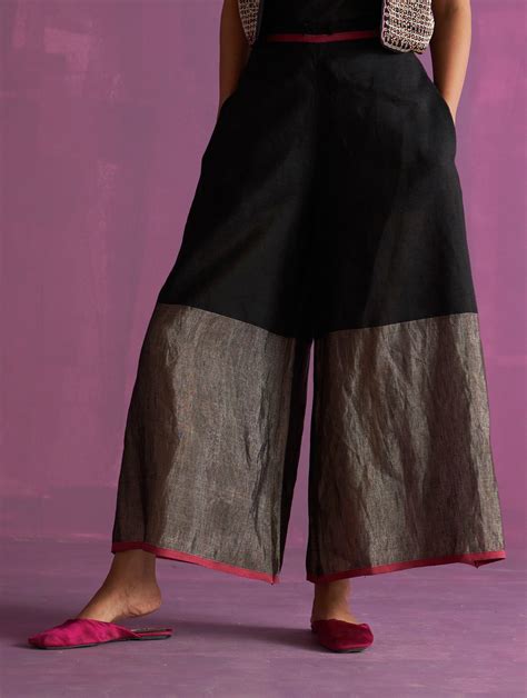 Nivi Metallic Pant - Black – Manan