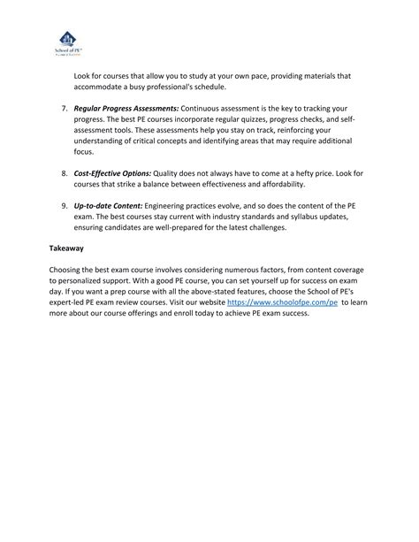 Breaking Down PE Exam Prep Courses What Sets the Best Apart | DOCX