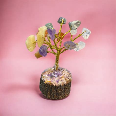Seven Chakra Mini Tree 16 beads tree – Gift Palace India