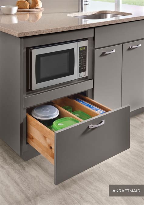 Microwave | Built in microwave cabinet, Kitchen design diy, Kitchen storage
