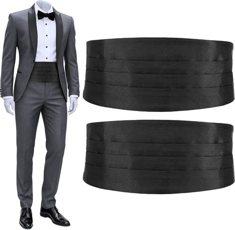 Amazon.com: HaiFafafaing 2 Pcs Men's Cumberbund, Adjustable Cummerbund ...