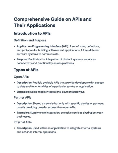 Comprehensive Guide on APIs and Their Applications 101 - Comprehensive ...