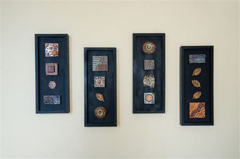 Handmade Ceramic Tiles on wood frame- Wall art | Handmade ceramics ...