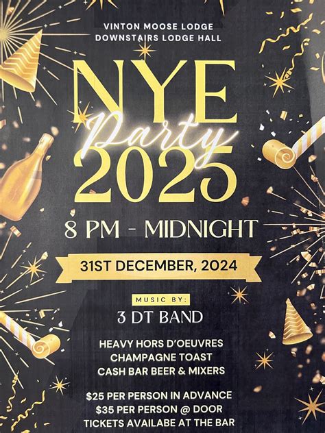 NYE Party feat. 3DT Band! Dec 31st from 8PM to Midnight. , 2127 E ...