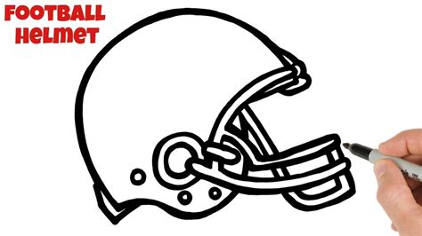 How to Draw a Football Helmet | Easy Drawings for Beginners - YouTube