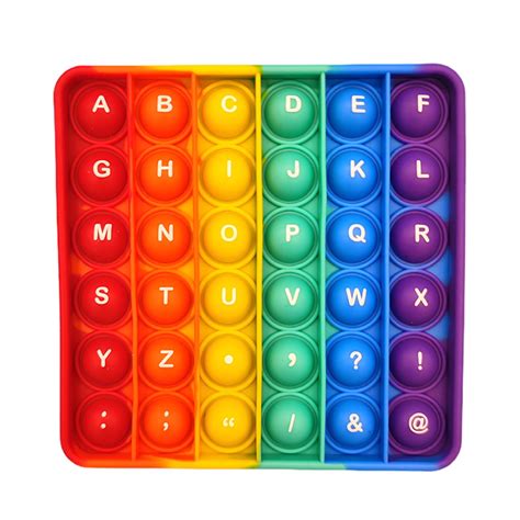 YouNuoSpells Decor Alphabet Learning Pop Fidget Toy Set - Educational ...
