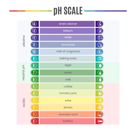 Ph Scale Universal Indicator Color Chart Vector Image, 44% OFF
