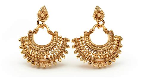 Detailed gold ear rings indian style | Premium AI-generated image