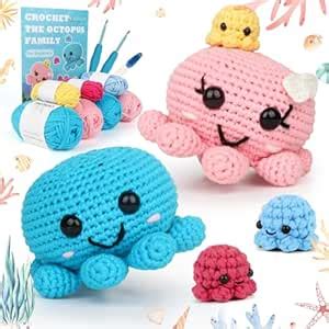 Katech Crochet Kit for Beginners, Crochet Animal Kit with Step-by-Step ...