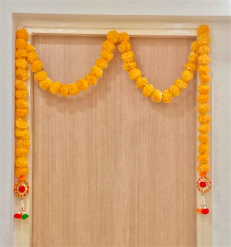 Buy Itiha® Orange Genda Phool Marigold Door Toran Set/Door Hanging for ...