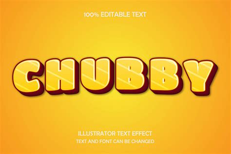 Chubby - Text Effect Graphic by 4gladiator.studio44 · Creative Fabrica