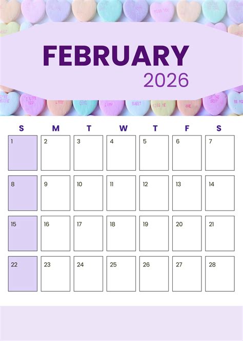 Blank February 2026 Calendar