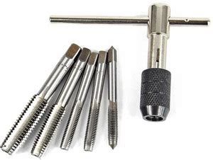 kts12 M6 M7 M8 M10 M12 Tungsten Steel Thread Tap Drill Bit Wrench Set ...