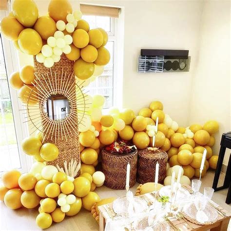 Buy PartyWoo Retro Yellow Balloons, 120 pcs 5 Inch Primrose Yellow ...