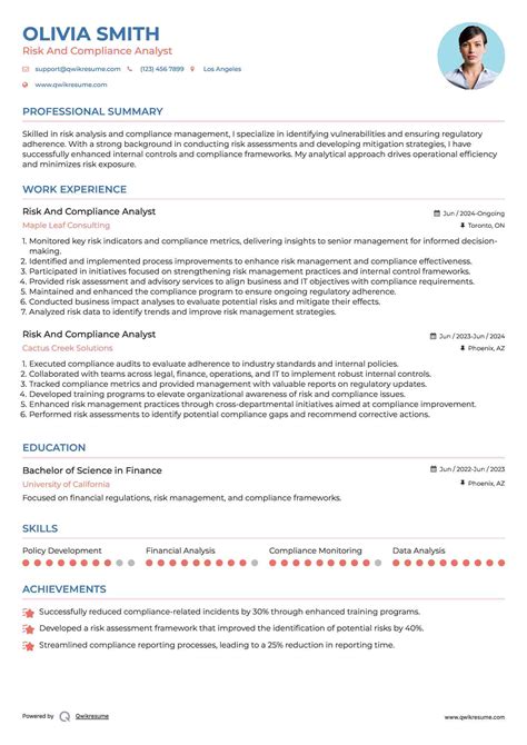 10+ Risk And Compliance Analyst Resume Samples & Templates for 2025