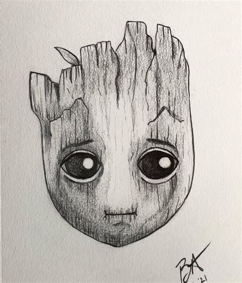 Baby Groot Guardians Of The Galaxy Drawing