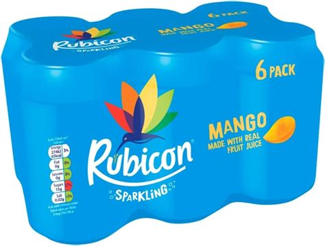 Rubicon 6 Pack Sparkling Mango Flavoured Fizzy Drink India | Ubuy