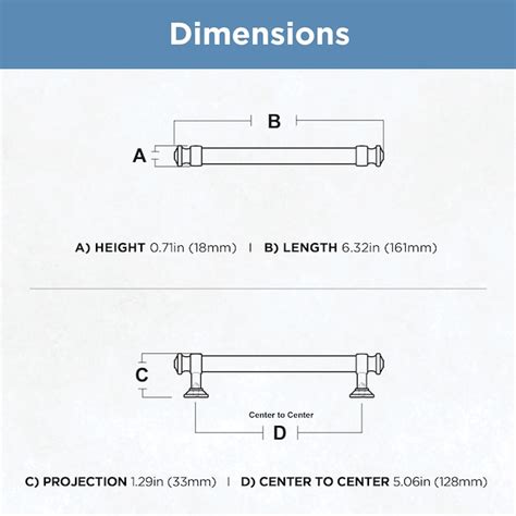 Brainerd Classic Button 5-1/16-in (128Mm) Center to Center Champagne ...