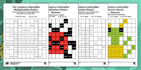 Fun Worksheets for Year 2 | Minibeast Themed Maths Mosaics