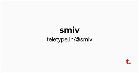 @smiv — Teletype