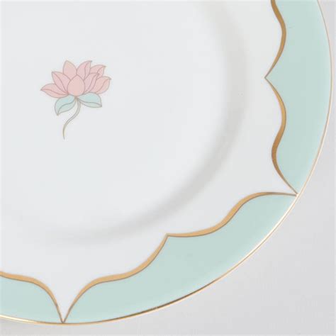 Buy Heritage Renew White Lotus Printed Bone China Appetiser Plate ...