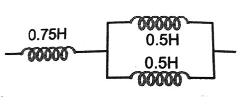 Three inductances are connected as shown in figure. Calculate the ...