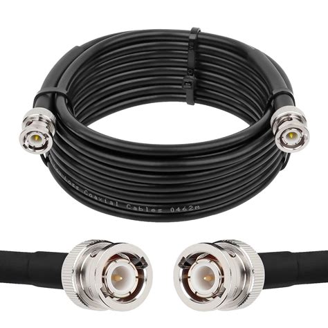 MOOKEERF BNC Male to BNC Male Coax Cable 15ft, 50 Ohm RG58 Coaxial ...