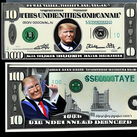 Billet de 100 dollars de Donald Trump · Creative Fabrica