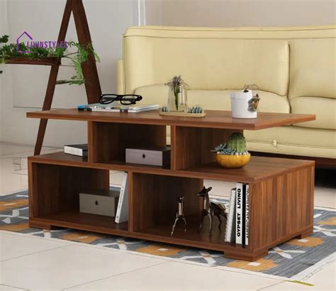 Jacks Coffee Table with Open Shelves | Wooden Finish | Rectangle Shape ...