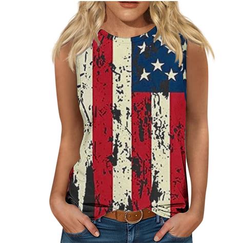 Midsumdr American Flag Tank Top Women 4th of July Tanks Tops for Womens ...