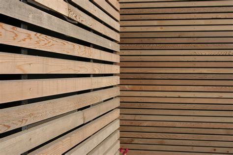 wooden slats house wrapping exterior simple decorating | Wooden wall design