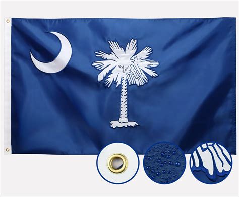Amazon.com : Double Sided South Carolina State Flag 3x5 Outdoor The ...