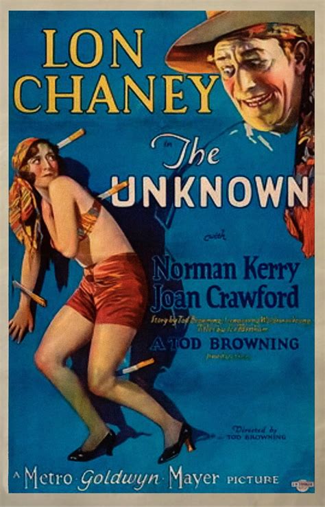 The Unknown (1927) | Silent horror, Lon chaney, Horror movie posters